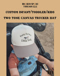 Custom Saying/Cattle Brand Embroidered Kids Hat - with 3D Effect option