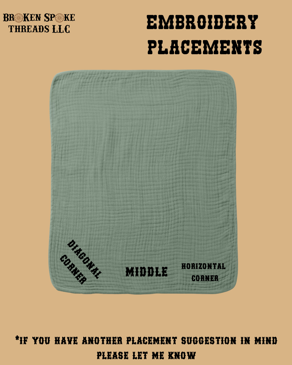 Custom Embroidered Muslin Baby Blanket | 100% Cotton 50x60 Throw, Personalized Name Monogram