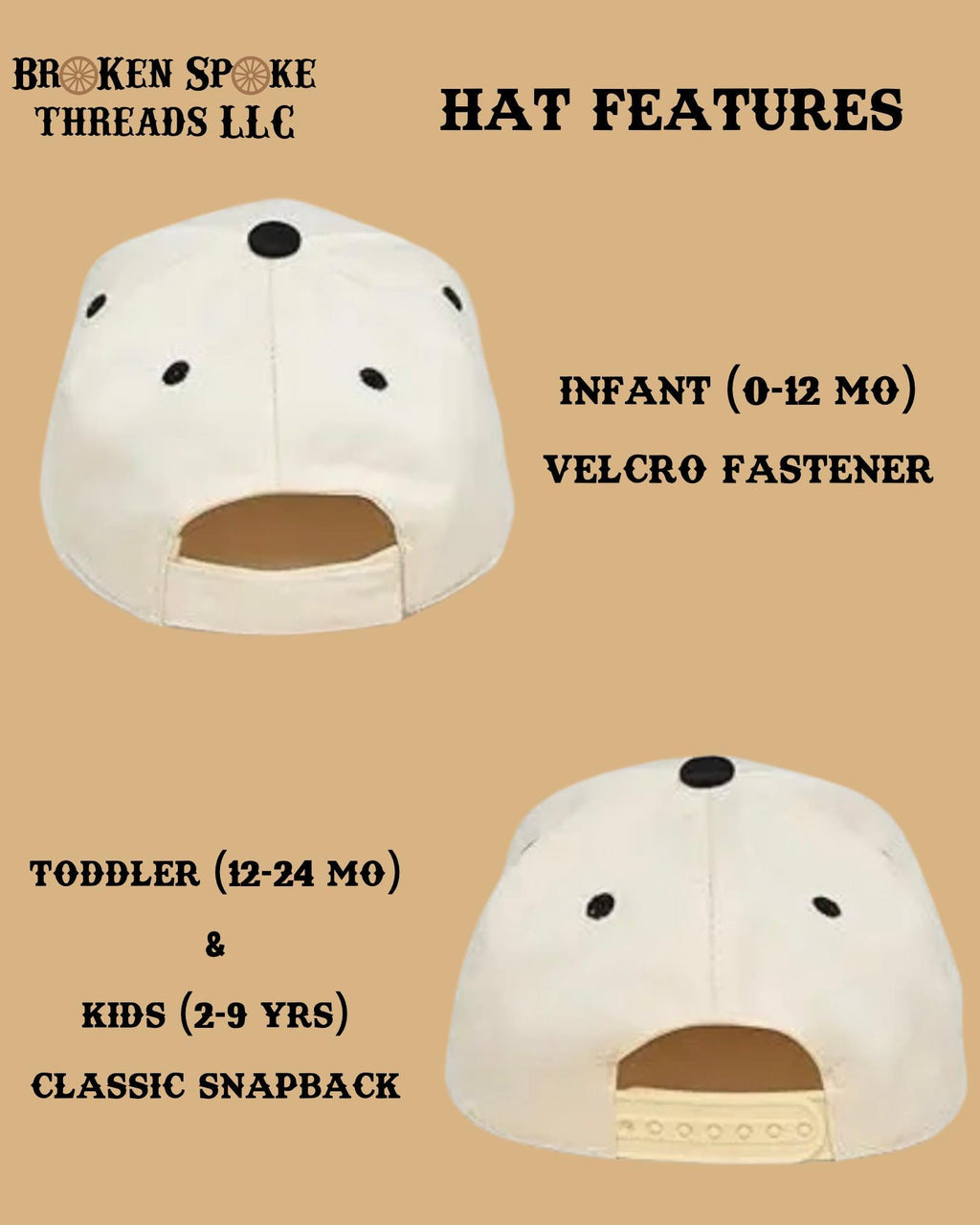 Custom Saying/Cattle Brand Embroidered Kids Hat - with 3D Effect option
