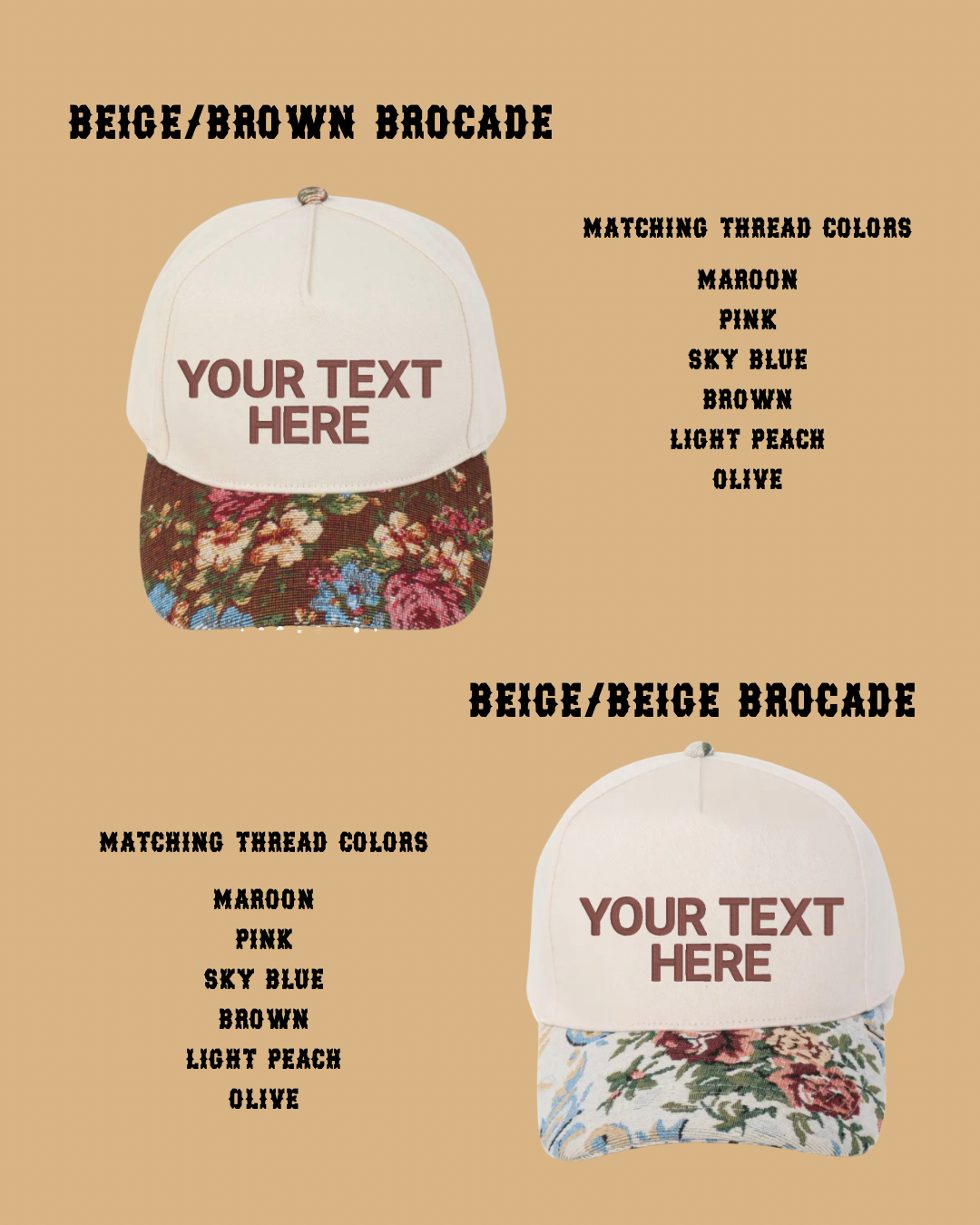 Custom Embroidered Canvas Print Snapback Hat