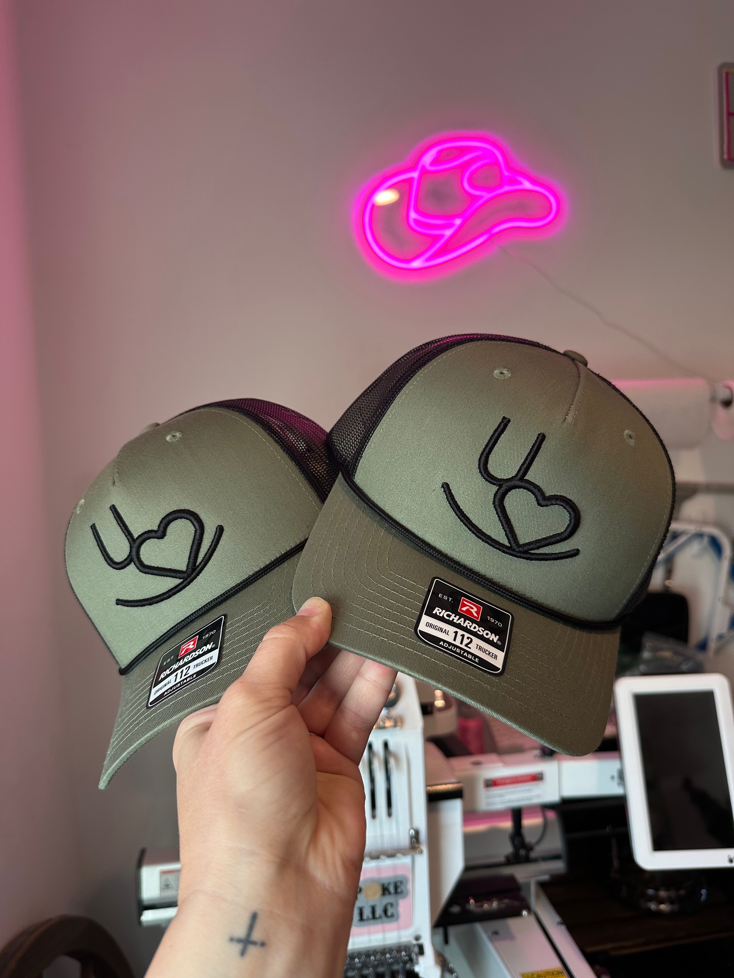 Custom Cattle Brand Richardson 112FPR Hat, 3D Puff Embroidered Ranch Cap