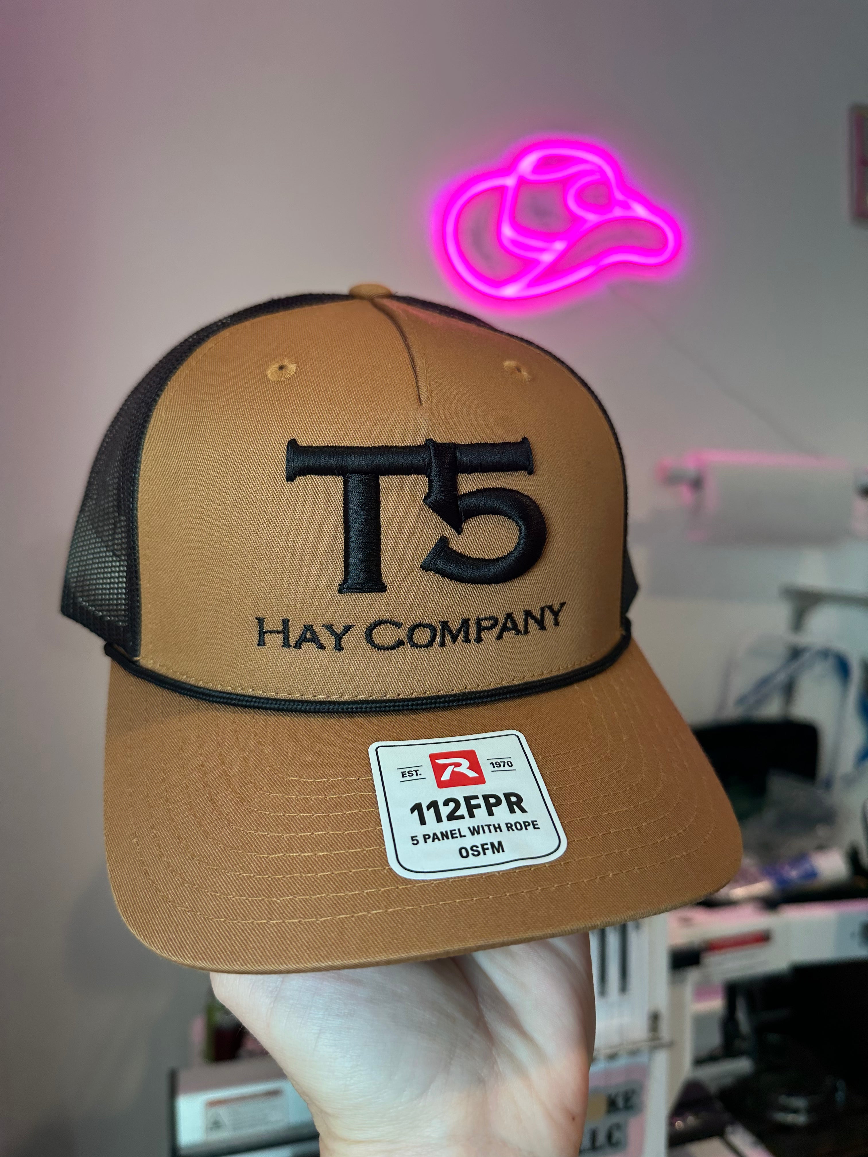 Custom Cattle Brand Richardson 112FPR Hat, 3D Puff Embroidered Ranch Cap