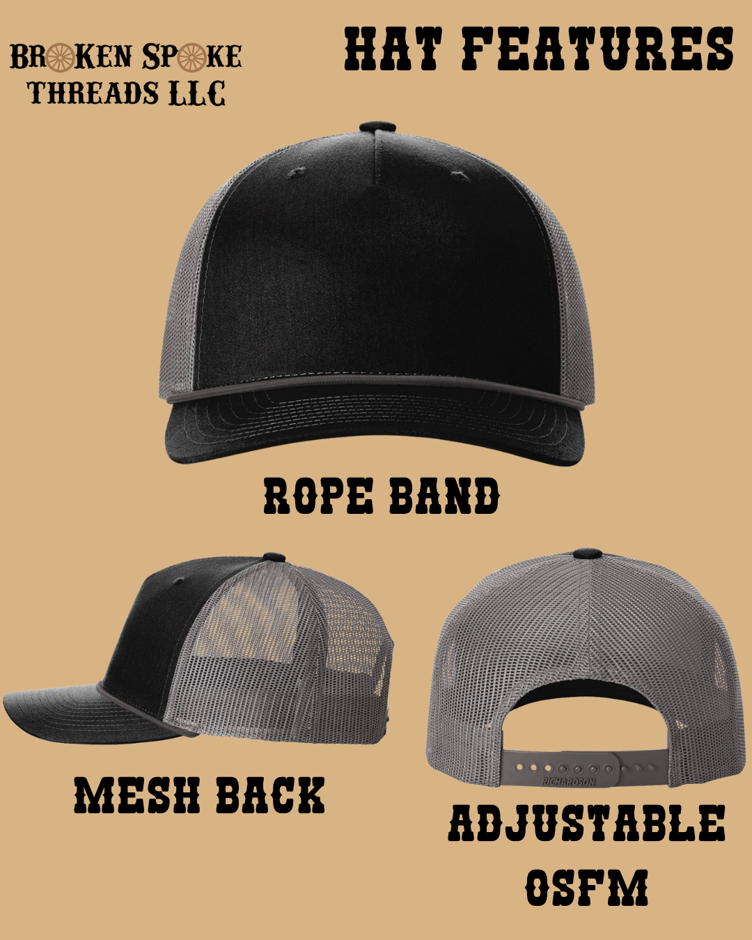 Custom Cattle Brand Richardson 112FPR Hat, 3D Puff Embroidered Ranch Cap