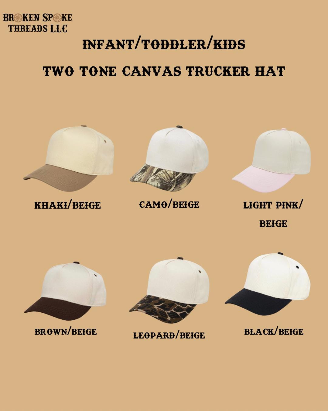 Custom Saying/Cattle Brand Embroidered Kids Hat - with 3D Effect option